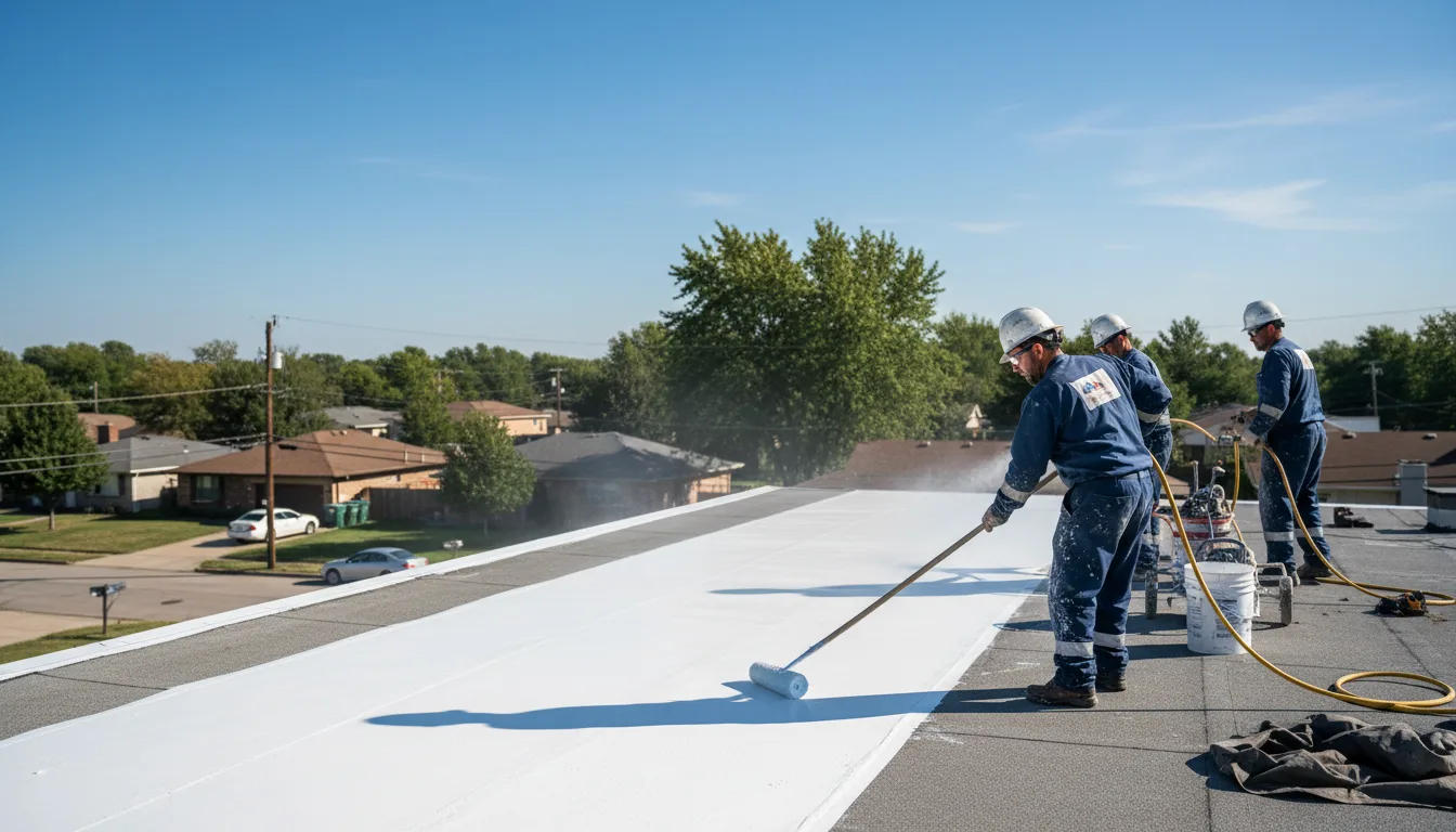 Commercial roof coating in Thompson, IA near me